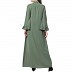 Designer abaya dress with frilled bell sleeves- Jade Green