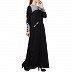Designer abaya with a matching Hijab- Black Designer abaya with a matching Hijab- Black
