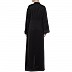 Premium Front open Nida abaya with handwork- Black Premium Front open Nida abaya with handwork- Black