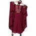 Embroidered designer kaftan abaya- Maroon Embroidered designer kaftan abaya- Maroon