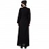 Casual abaya with Chikan Embroidery work- Black Casual abaya with Chikan Embroidery work- Black
