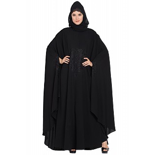 Irani kaftan with embroidery work- Black