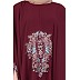 Irani kaftan with embroidery - Maroon Irani kaftan with embroidery - Maroon
