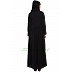 Embroidered abaya with pleated waistline Embroidered abaya with pleated waistline