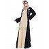 Abaya set with Embroidered cardigan- Black-Fawn Abaya set with Embroidered cardigan- Black-Fawn