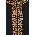 Embroidered front open abaya- Black Embroidered front open abaya- Black