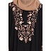 Embroidered designer kaftan abaya- Black Embroidered designer kaftan abaya- Black