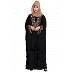 Embroidered designer kaftan abaya- Black Embroidered designer kaftan abaya- Black