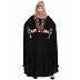 Embroidered designer kaftan abaya- Black Embroidered designer kaftan abaya- Black