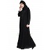 Embroidered front-open Black abaya Embroidered front-open Black abaya