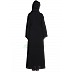 Front open abaya with embroidery work- Black Front open abaya with embroidery work- Black