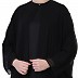 Georgette Cape with Nida abaya- Black Georgette Cape with Nida abaya- Black