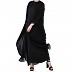 Georgette Cape with Nida abaya- Black Georgette Cape with Nida abaya- Black