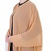 Georgette Cape with Nida abaya- Black-Sand