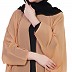 Georgette Cape with Nida abaya- Black-Sand