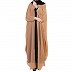 Georgette Cape with Nida abaya- Black-Sand