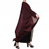 Georgette Cape with Nida abaya- Black-Wine Georgette Cape with Nida abaya- Black-Wine
