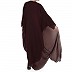 Georgette Cape with Nida abaya- Black-Wine Georgette Cape with Nida abaya- Black-Wine