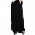 Georgette kaftan with an Inner abaya- Black