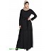 Long Cardigan Abaya- Black Long Cardigan Abaya- Black