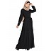 Long Cardigan Abaya- Black Long Cardigan Abaya- Black