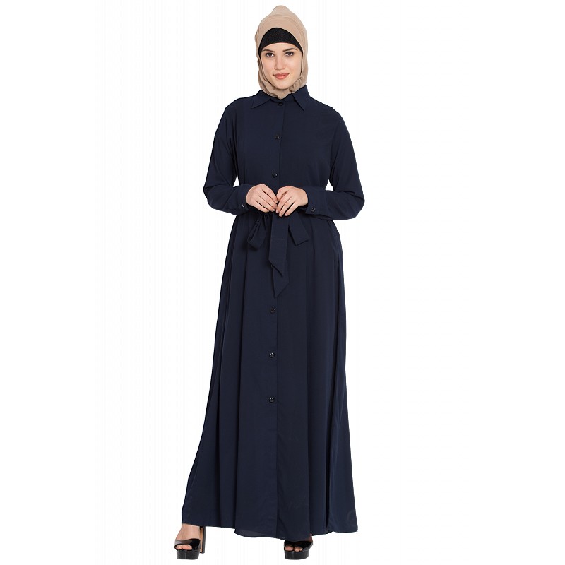 Designer long cardigan abaya online at www.shiddat.com