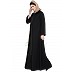 Front open Winter abaya- Black Front open Winter abaya- Black