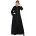 Front open Winter abaya- Black Front open Winter abaya- Black