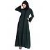 Front open abaya- Dark-Green Front open abaya- Dark-Green
