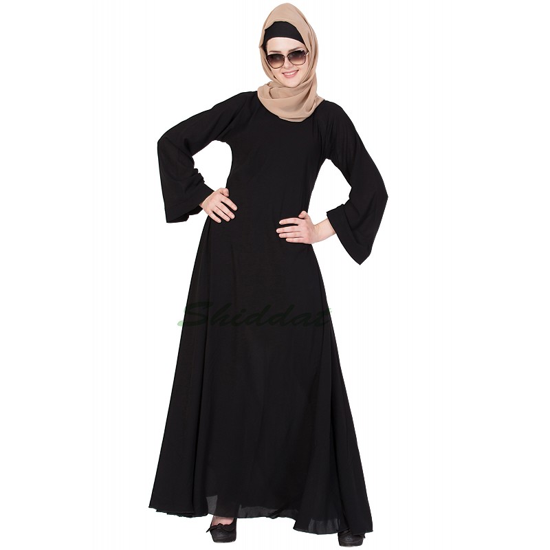 plain black umbrella dress