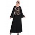 Embroidered Umbrella cut abaya- Black Embroidered Umbrella cut abaya- Black
