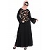 Embroidered Umbrella cut abaya- Black Embroidered Umbrella cut abaya- Black