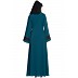 Umbrella abaya with lacework on sleeves- Teal