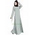 Umbrella abaya with designer sleeves- Sea Green Umbrella abaya with designer sleeves- Sea Green