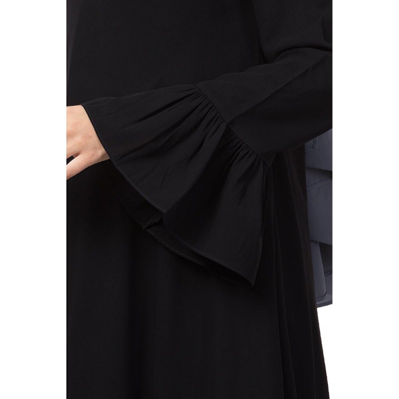 black bell sleeve abaya