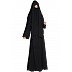 Burqa with 3 layers Niqab- Black Burqa with 3 layers Niqab- Black