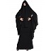 Black Saudi burqa- 4 pieces set Black Saudi burqa- 4 pieces set