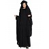 Black Saudi burqa- 4 pieces set Black Saudi burqa- 4 pieces set