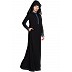 Embroidered Black Burqa with triple layered Nose Piece Embroidered Black Burqa with triple layered Nose Piece