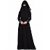 Embroidered Black Burqa with triple layered Nose Piece Embroidered Black Burqa with triple layered Nose Piece