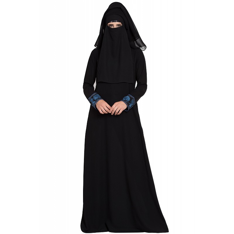 Burqa- Buy burqa with 3 layered naqaab and nosepiece at www.shiddat.com