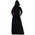 Embroidered Black Burqa with triple layered Nose Piece Embroidered Black Burqa with triple layered Nose Piece