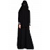 Embroidered Black Burqa with triple layered Naqaab and Nose Piece Embroidered Black Burqa with triple layered Naqaab and Nose Piece