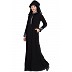 Embroidered Black Burqa with triple layered Naqaab and Nose Piece Embroidered Black Burqa with triple layered Naqaab and Nose Piece