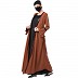 Cardigan and inner abaya combo- Rust-Black Cardigan and inner abaya combo- Rust-Black