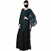 Abaya and Poncho combo- Black-Green Abaya and Poncho combo- Black-Green