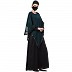 Abaya and Poncho combo- Black-Green Abaya and Poncho combo- Black-Green