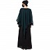 Abaya and Poncho combo- Black-Green Abaya and Poncho combo- Black-Green