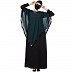 Abaya and Poncho combo- Black-Green Abaya and Poncho combo- Black-Green