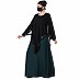 Abaya and Poncho combo- Green-Black Abaya and Poncho combo- Green-Black